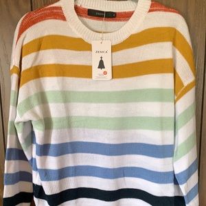 stripe sweater nwt